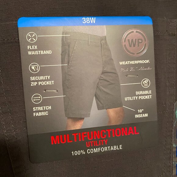 Weatherproof Men's Flex Waist Stretch Multifunctional Utility Shorts Size 38W - Picture 9 of 14